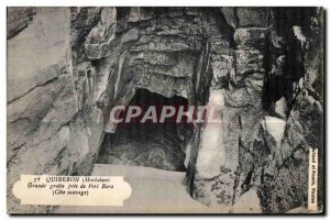 Old Postcard Quiberon (Morbihan) Large cave near Port Bara (Wild Coast)