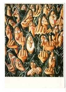 Radical Myth #4, Martin Bigum Painting, Men Giving the Finger