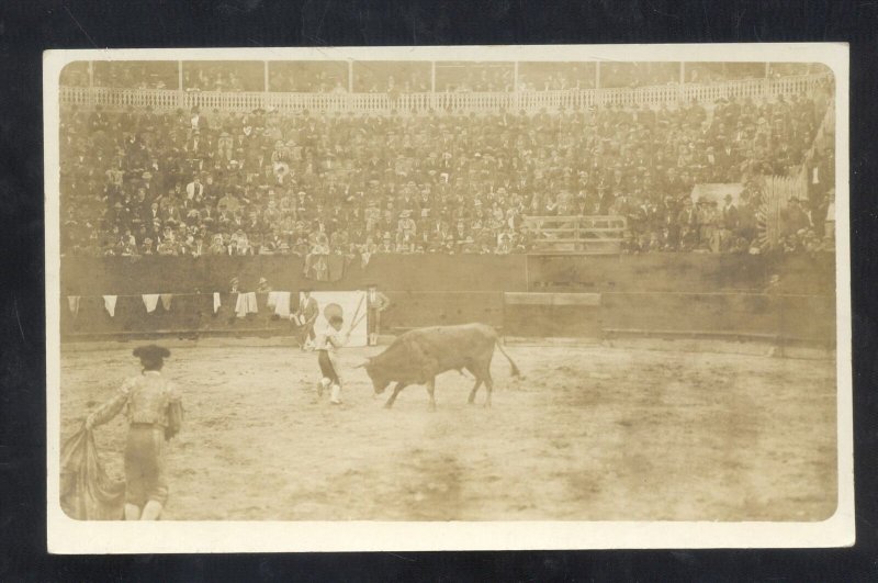 RPPC MATAMOROS MEXICO 1913 BULLFIGHT STADIUM RING REAL PHOTO POSTCARD