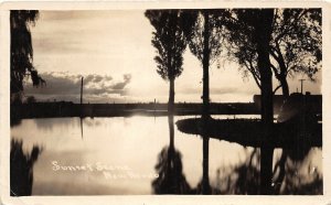 H56/ New Mexico RPPC Postcard c1920s Sunset Scene Beautiful Clouds