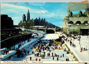 Canada Ottawa Ice Skating On The Rideau Canal