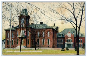1910 School Building Exterior View Albert Lea Minnesota Vintage Antique Postcard