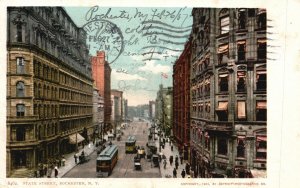 Vintage Postcard 1907 View of State Street Rochester New York N. Y.