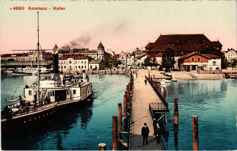 CPA KONSTANZ a. BODENSEE Hafen GERMANY (1271174)