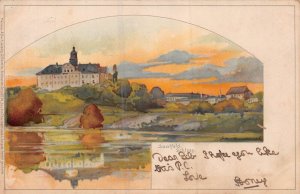 SAALFELD THURINGIA GERMANY~SCHLOSS~1902 ARTIST KUNSTLER POSTCRD