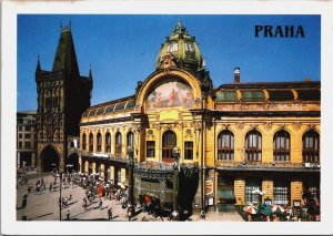 Czech Republic Praha Prague Municipal House Powder Tower Vintage Postcard BS.28