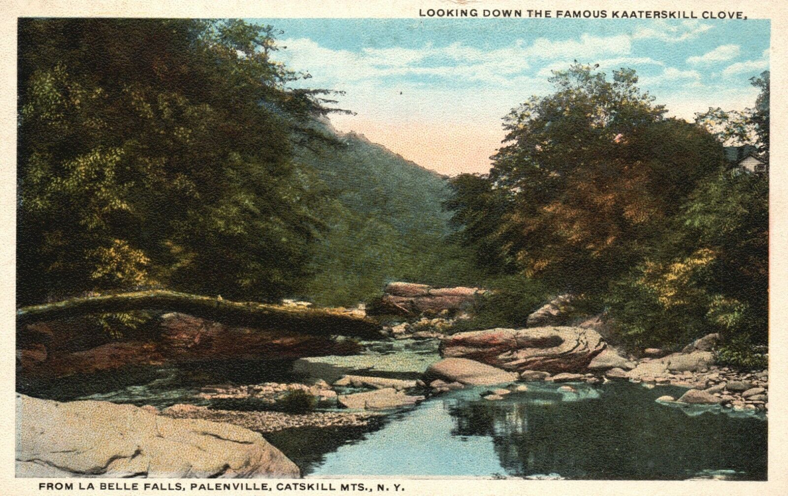 Vintage Postcard 1920's Famous Kaaterskill Clove Palenville Catskill