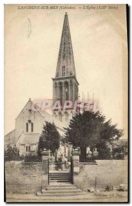 Old Postcard Langrune Sur Mer Church