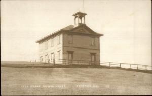 Penbroke ME Iron Works School House c1910 Real Photo Postcard