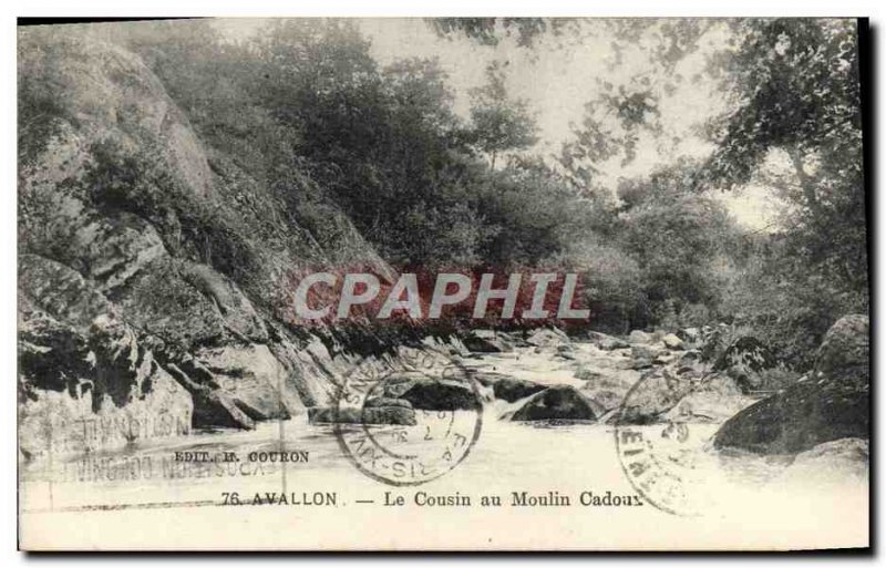 Old Postcard Avallon Cousin Au Moulin Cadoux