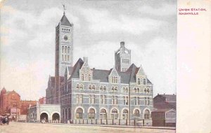Union Station Railroad Depot Nashville Tennessee 1910c postcard