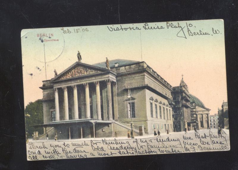 BERLIN GERMANY OPERNHAUS THEATRE GERMAN ANTIQUE VINTAGE POSTCARD