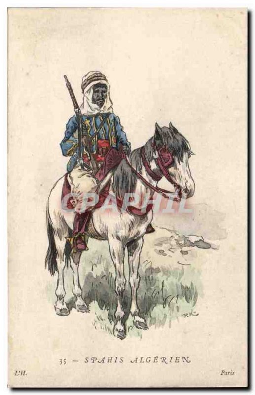 Africa - Africa - Algeria - Algerian Spahis - horse - horse - Old Postcard (m...