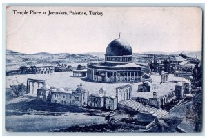 c1910 Temple Place at Jerusalem Palestine Antique Unposted Postcard 