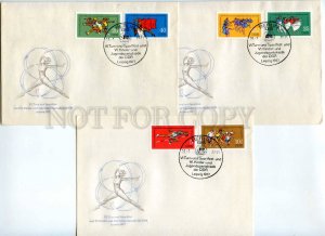 417304 EAST GERMANY GDR 1977 First Day covers children sport