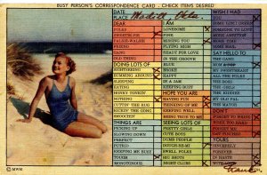 Busy Person's Correspondence Card