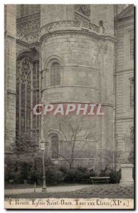 Rouen Ancient Church Postcard Saint Ouen Tour clerics