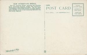 Pacific Highway Bridge, Portland, OR to Vancouver, WA, Early Postcard, Unused