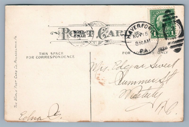 BRYN MAWR COLLEGE PA ANTIQUE POSTCARD