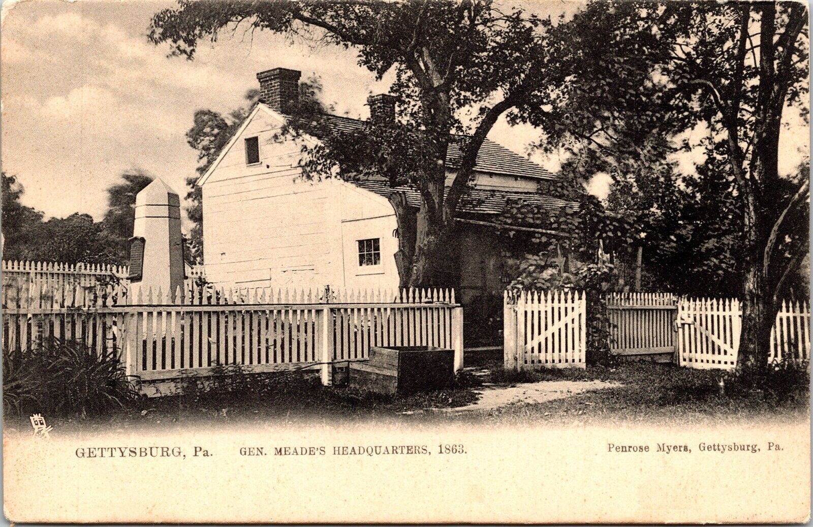 Gettysburg PA Pennsylvania Gen Meades Headquarters Penrose Myers
