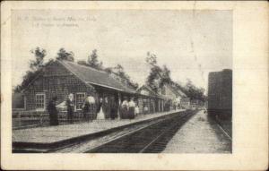 Bemis ME RR Train Station Depot c1910 Postcard
