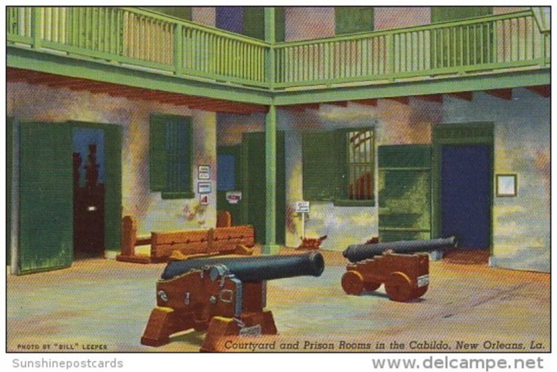 Courtyard And Prison Rooms In The Cabilodo New Orleans Louisiana