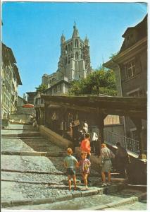 Switzerland, Lausanne, La Cathedrale, 1987 used Postcard