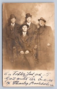 J89/ Butte Montana RPPC Postcard c1910 Well-Dressed Men 305