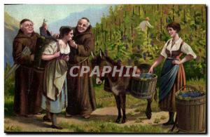 Old Postcard Wine Harvest Donkey Mule