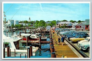 Nantucket Marina  Massachusetts   Postcard