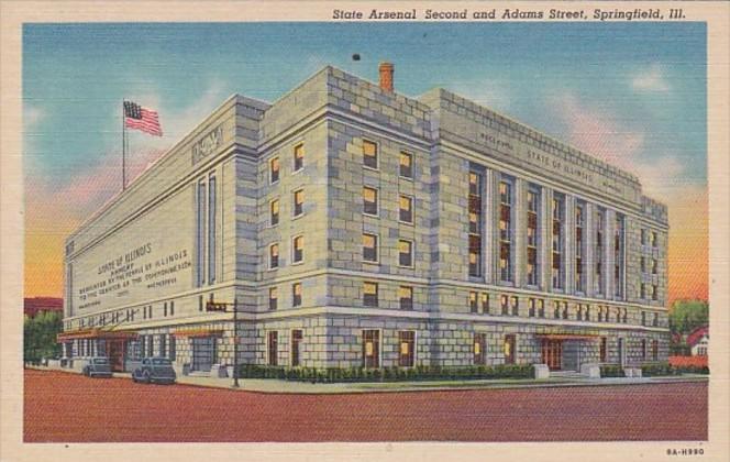 Illinois Springfield State Arsenal Second and Adams Street 1945 Curteich