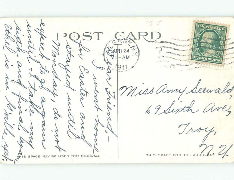 Divided-Back WASHINGTON PARK Albany New York NY c9238