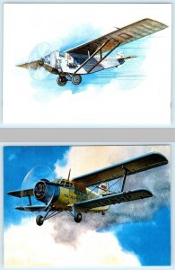 2 Postcards AEROFLOT Russian International Airlines VINTAGE AIRPLANES  4x6