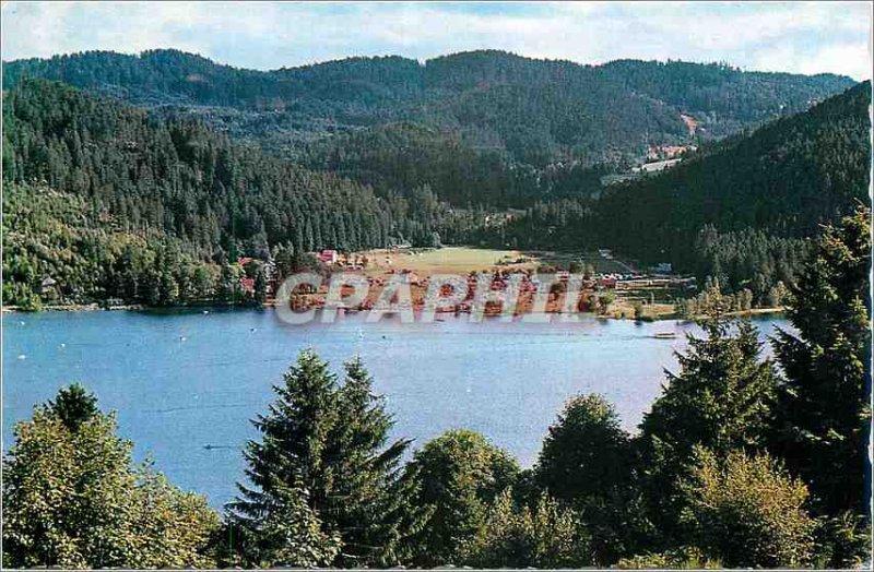 Modern Postcard Gerardmer Vosges Pearl Lake and Camping Ramberchamp