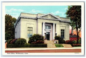 Willimantic Connecticut CT Postcard United States Post Office Building Exterior