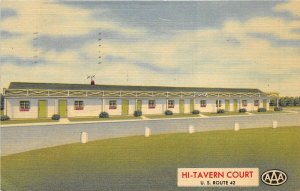 Cincinnati Ohio 1952 Postcard Hi-Tavern Court Motel