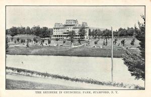 Stamford New York view of The Rexmere in Churchill Park antique pc (Z8705)