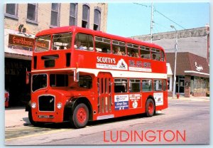 LUDINGTON, Michigan MI ~ DOUBLE DECKER BUS Caribbean Queen  4x6 Postcard