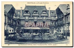 Old Postcard Deauville La Plage Fleurie Normandy Hotel Normandy Court