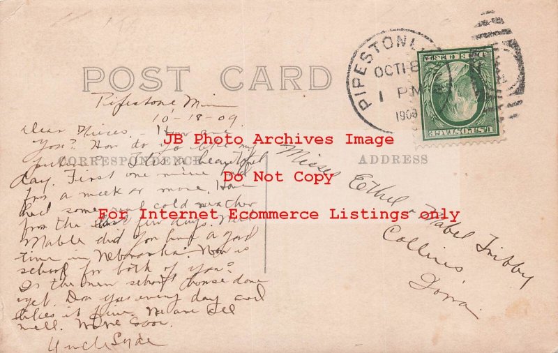 MN, Pipestone, Minnesota, RPPC, George E Sellers Furniture Delivery Wagon, Photo