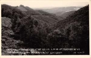 Aurora West Virginia Birdseye View Real Photo Antique Postcard K107013