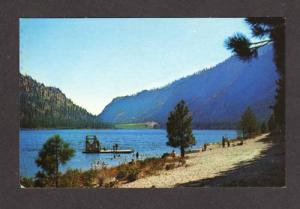 WA State Park Beach Alta Lake PATEROS WASHINGTON State Postcard PC