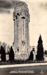 Charity Crucifixion Tower Woodward  And 12 Mile Road Real Photo - Detroit, Mi...