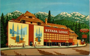 Vtg 1960s Nevada Lodge Hotel Casino Lake Tahoe Nevada NV Postcard