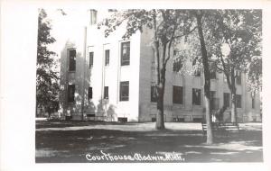 D15/ Gladwin Michigan Mi Real Photo RPPC Postcard c50s Court House Building