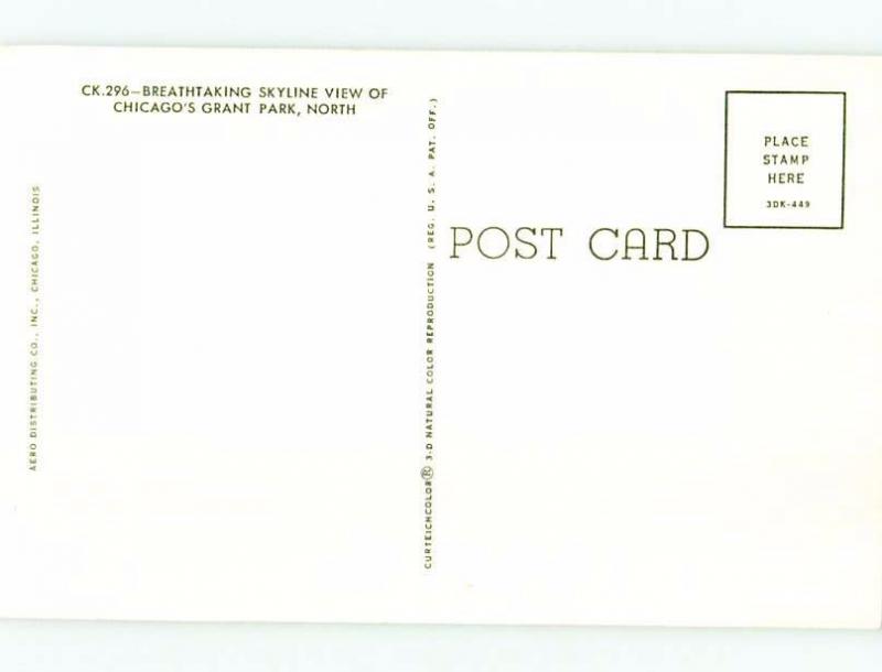 Unused Pre-1980 AERIAL VIEW Chicago Illinois IL A3985