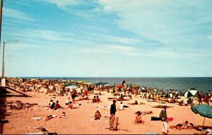 Delaware Rehoboth Beach Greetings Showing Sunbathers On The Beach