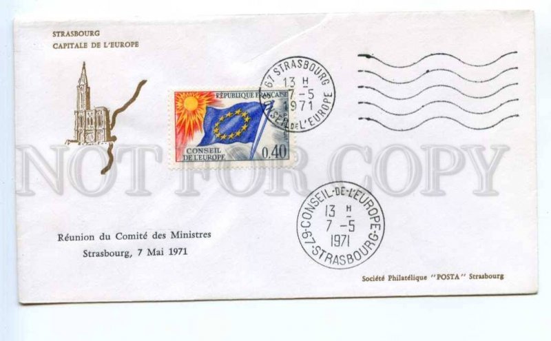 418435 FRANCE Council of Europe 1971 year Strasbourg European Parliament COVER