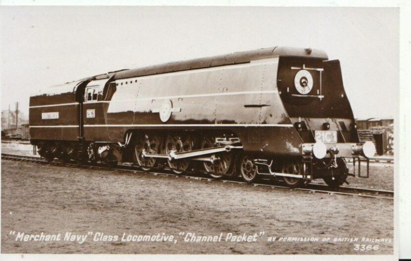 Railway Postcard - Trains - Merchant Navy Class Locomotive - RP - Ref 3592A