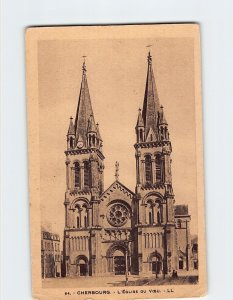 Postcard The Church of the Vow/L'Eglise Du Voeu Cherbourg France Europe